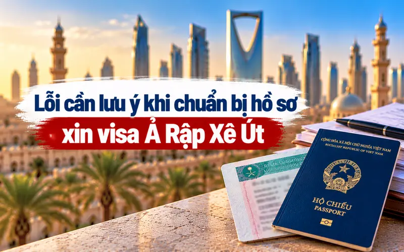 Lỗi cần tránh khi chuẩn bị và nộp hồ sơ xin visa Ả Rập Xê Út