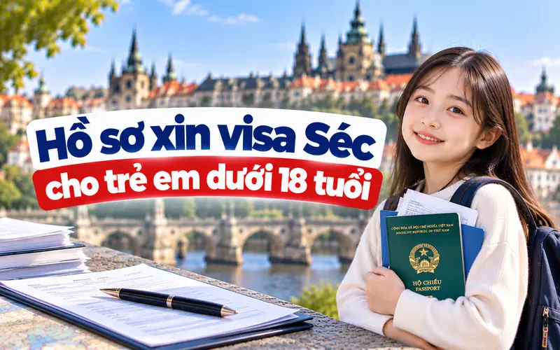 Cập nhật hồ sơ xin visa Séc cho trẻ em dưới 18 tuổi