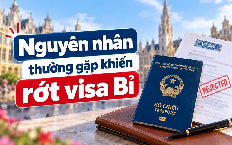 Nguyên nhân phổ biến khiến visa Bỉ bị từ chối