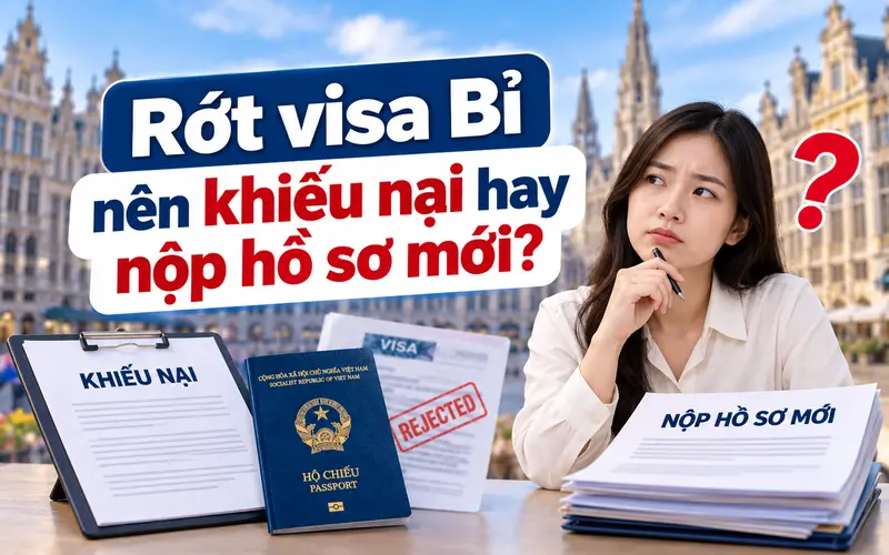 Tìm hiểu nên khiến nại hay nộp lại hồ sơ mới xin visa Bỉ