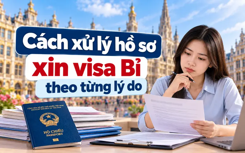 Hướng dẫn xử lý hồ sơ theo từng lý do từ chối visa Bỉ