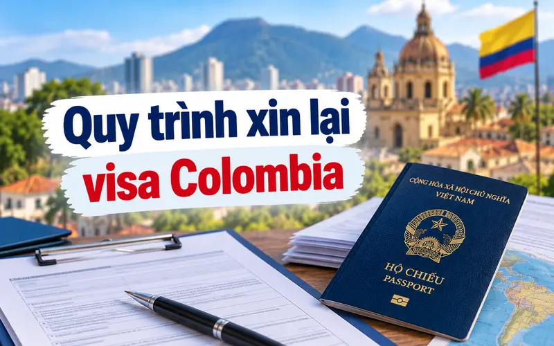 Hướng dẫn các bước xin lại visa Colombia
