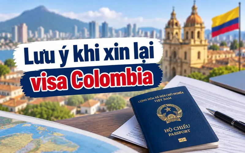 Lưu ý khi xin lại visa Colombia hiệu quả