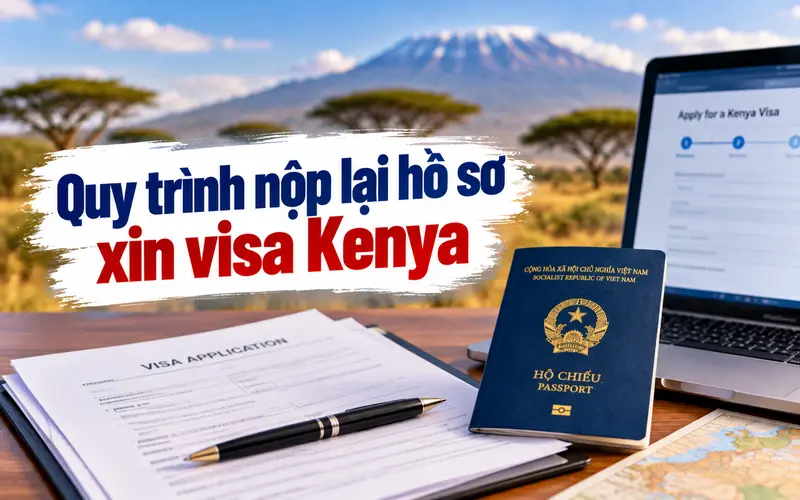 Hướng dẫn các bước nộp lại hồ sơ xin visa Kenya