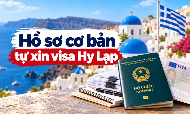 Nhóm hồ sơ cơ bản cần chuẩn bị khi tự xin visa Hy Lạp