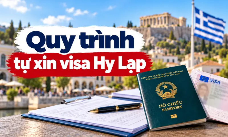 Hướng dẫn các bước tự xin visa Hy Lạp chi tiết