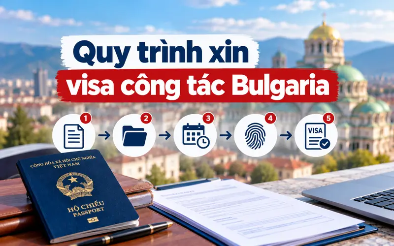 Hướng dẫn các bước xin visa công tác Bulgaria