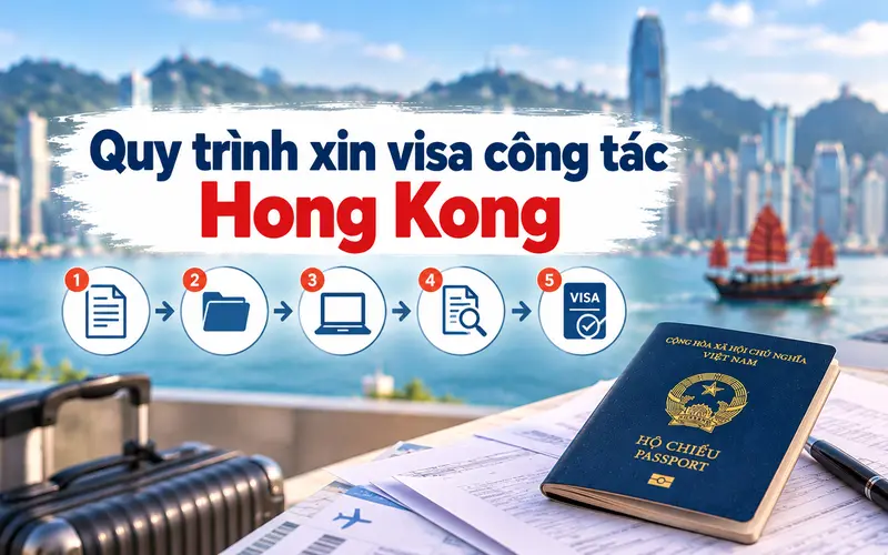 Hướng dẫn các bước xin visa công tác Hong Kong