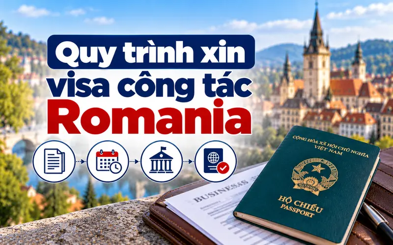 Hướng dẫn các bước xin visa công tác Romania
