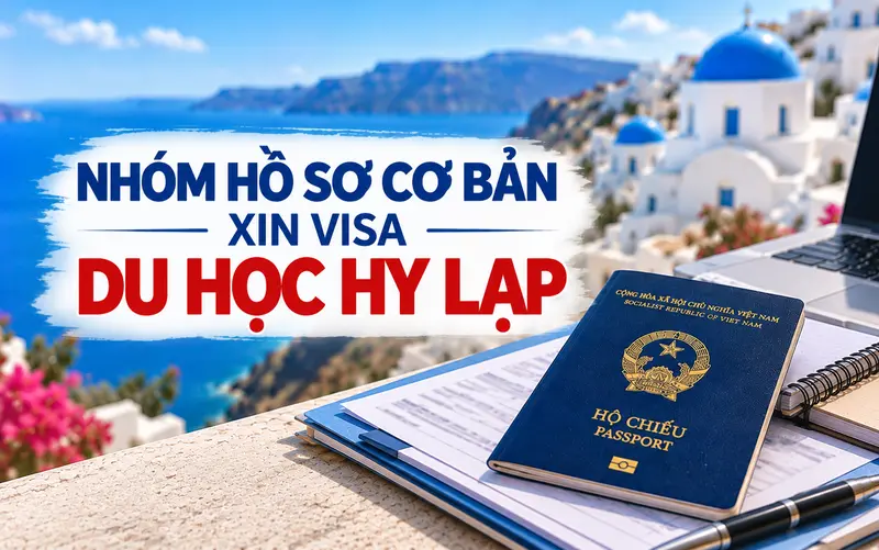 Nhóm hồ sơ cần chuẩn bị khi xin visa du học Hy Lạp