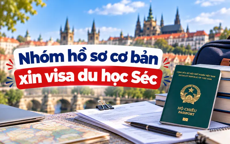 Nhóm giấy tờ cần chuẩn bị khi xin visa du học Séc