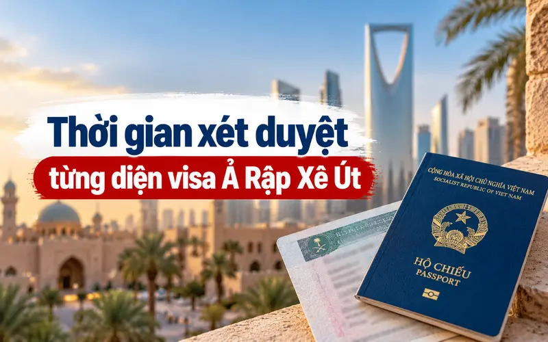 Cập nhật thời gian xét duyệt từng diện visa Ả Rập Xê Út