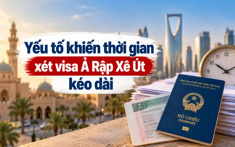 Những yếu tố khiến thời gian xin visa Ả Rập Xê Út kéo dài