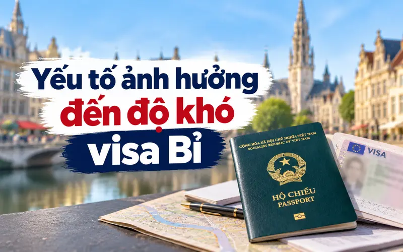 Những yếu tố ảnh hưởng đến độ khó visa Bỉ