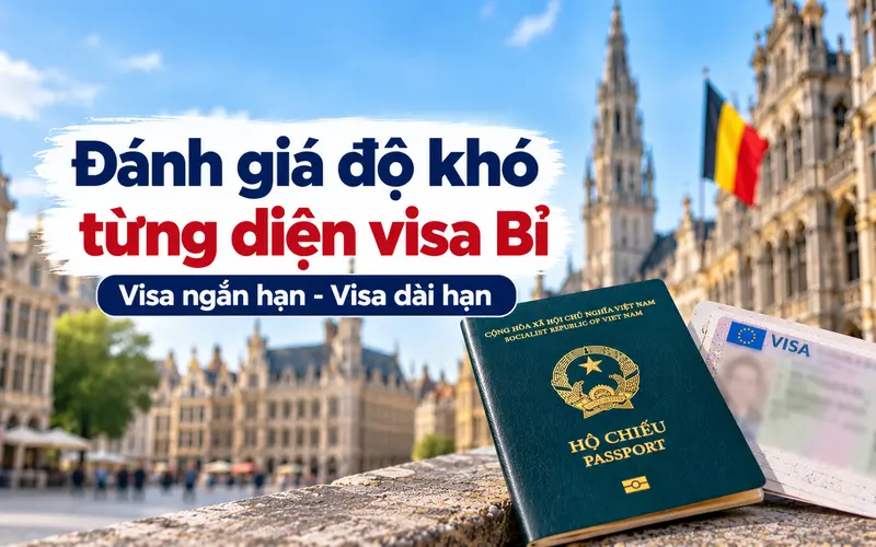 Đánh giá độ khó của các diện visa Bỉ