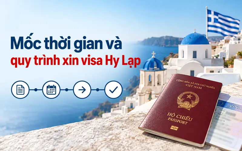 Hướng dẫn quy trình và các mốc thời gian xin visa Hy Lạp