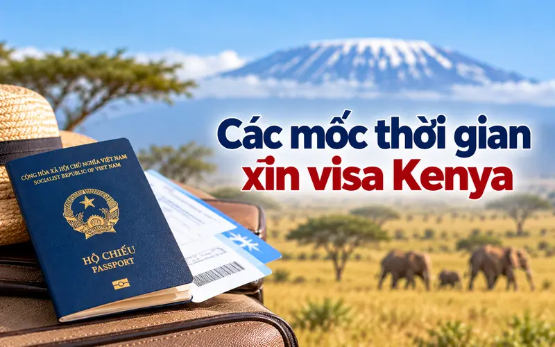 Các mốc thời gian cần biết khi xin visa Kenya