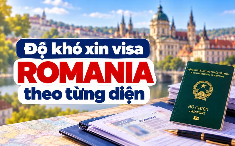 Đánh giá độ khó từng diện visa Romania